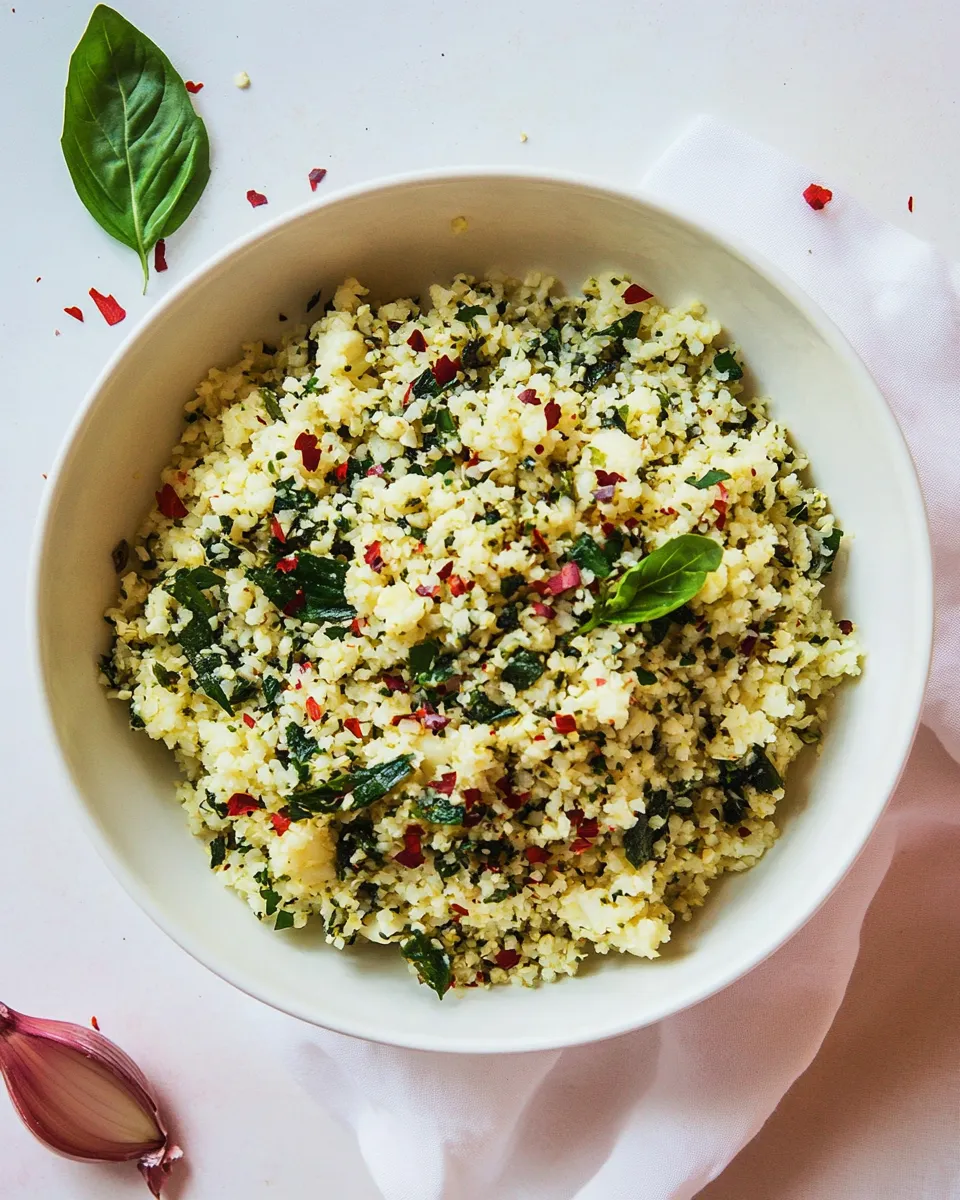 Delicious Herbed Cauliflower Rice Recipe image