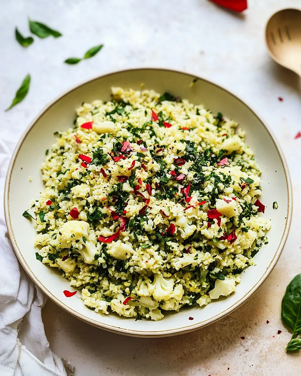 Quick Herbed Cauliflower Rice Recipe shot