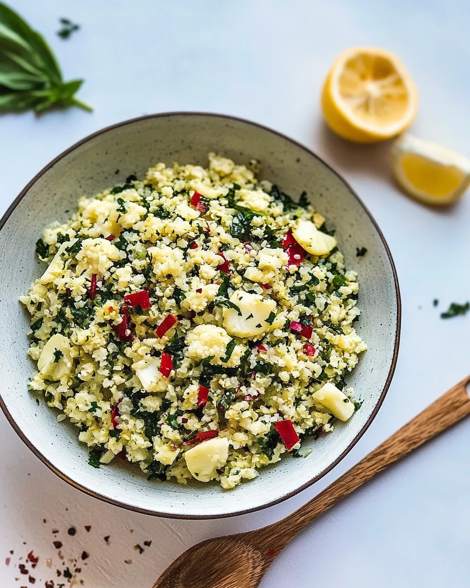 Healthy Herbed Cauliflower Rice Recipe dish photo