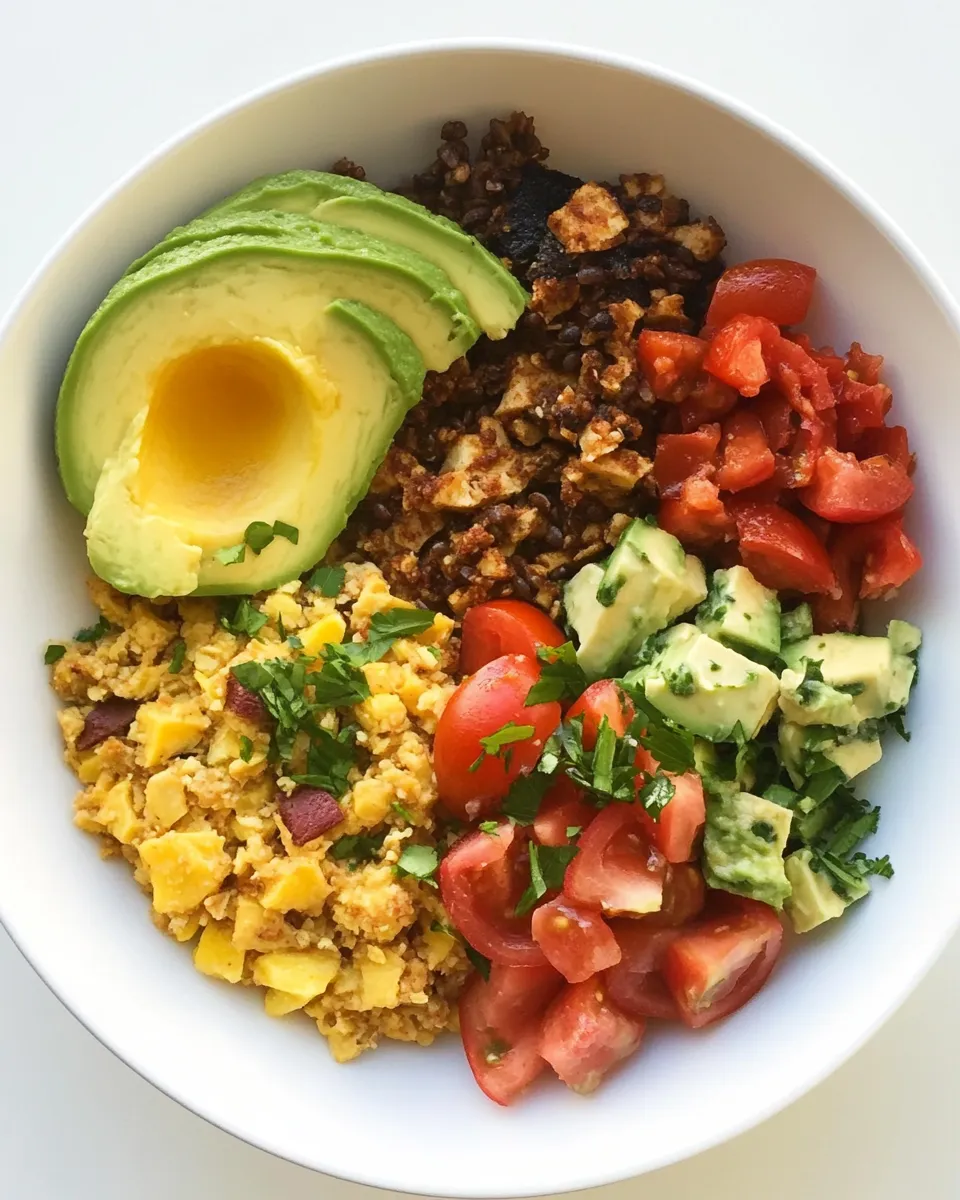 Healthy High-Protein Vegan Breakfast Bowl dish photo