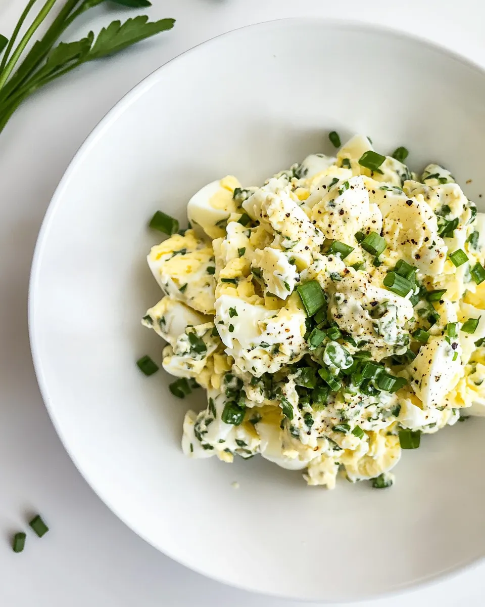 Easy High Protein Egg Salad (Low Calorie, Lower Fat) recipe photo