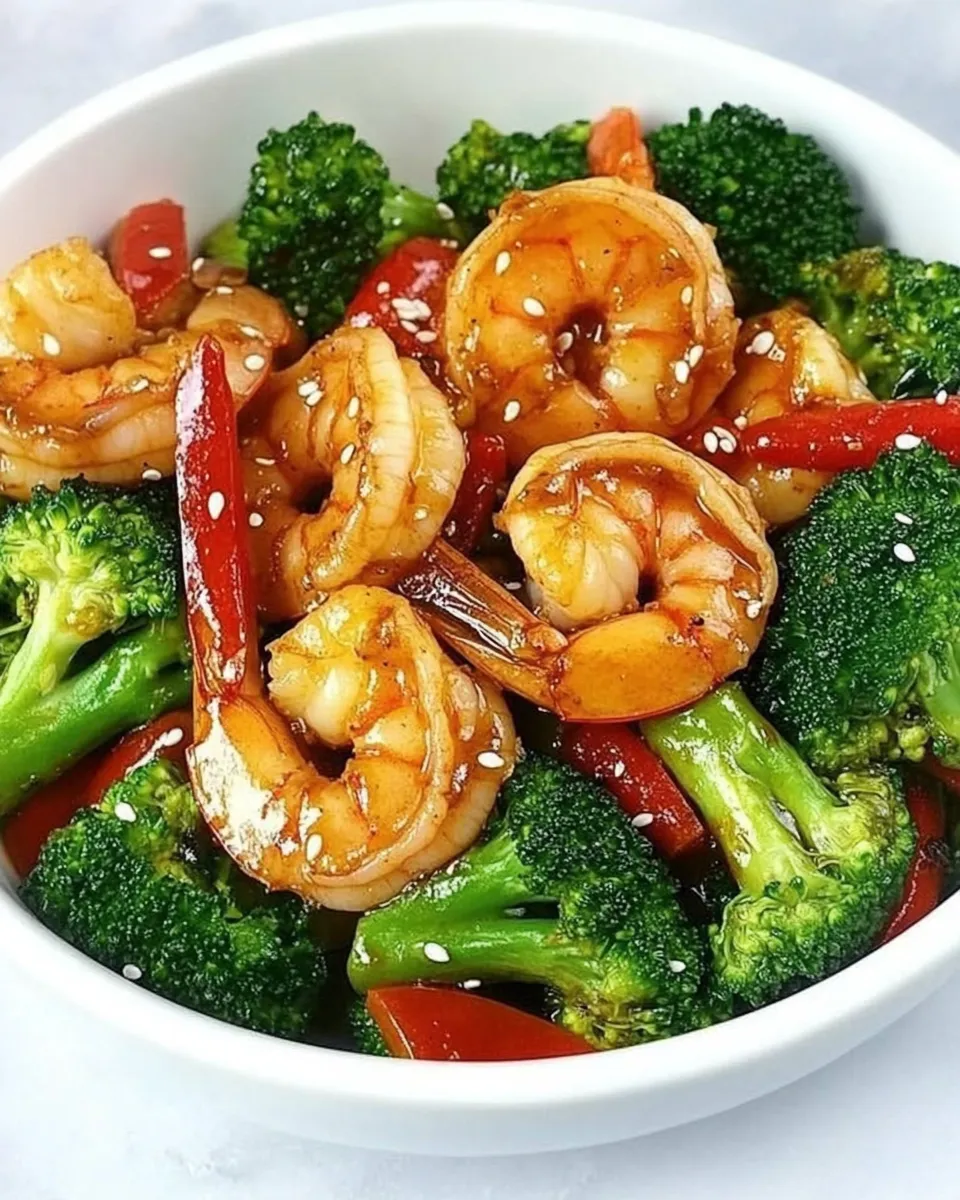 Delicious Hoisin Shrimp with Broccoli dish photo