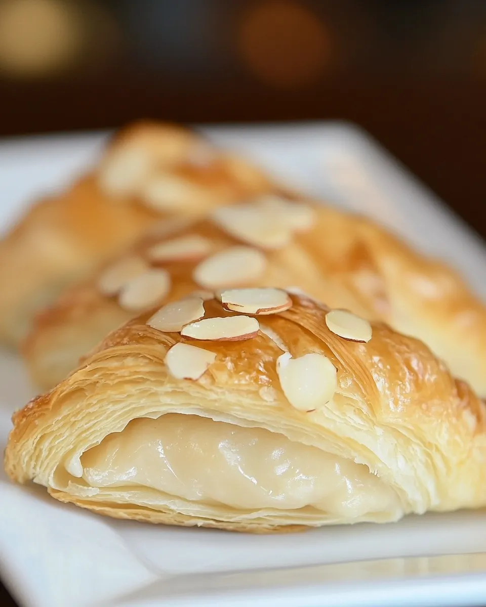 Homemade Almond Croissants photo