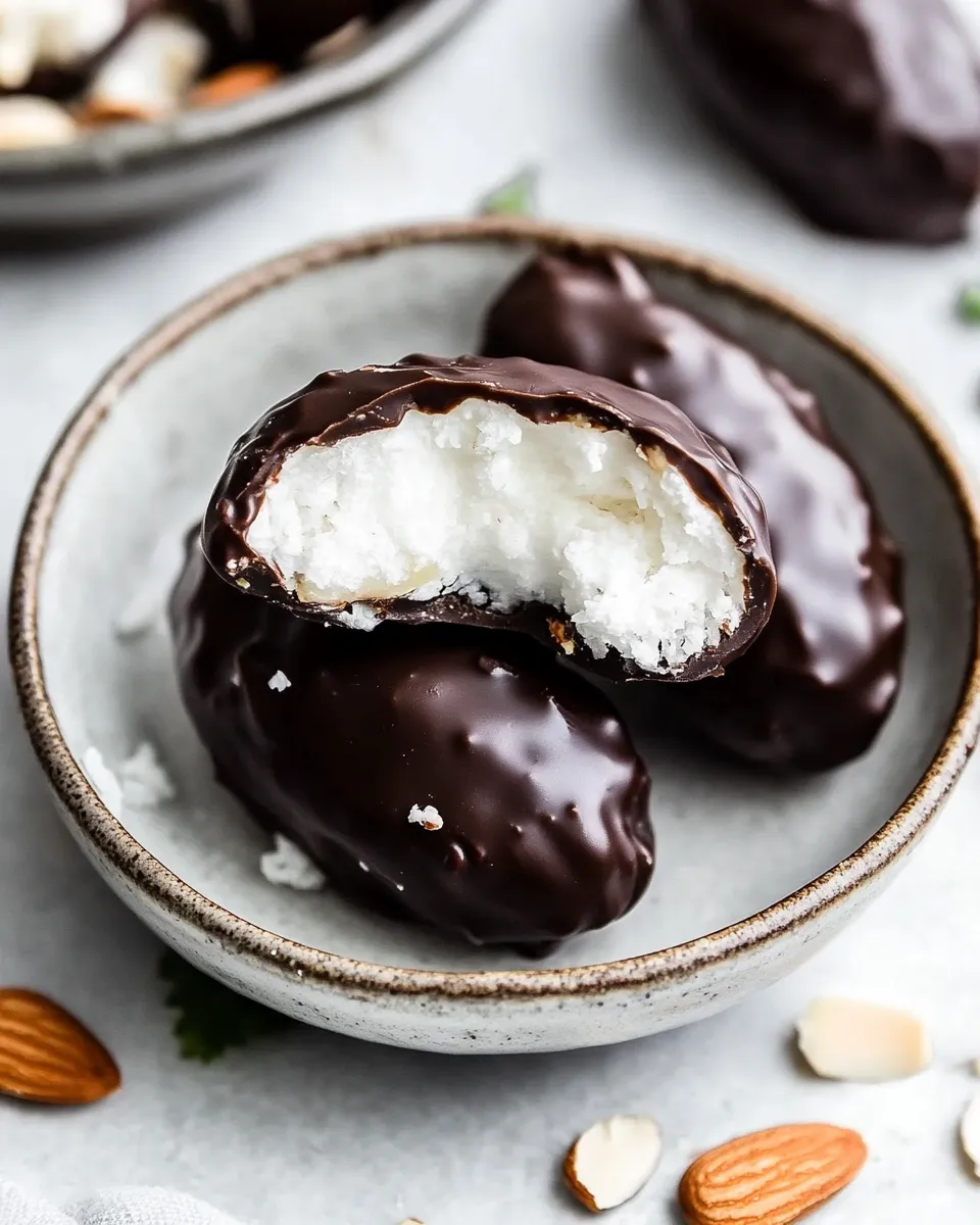 Healthy Homemade Almond Joys food shot