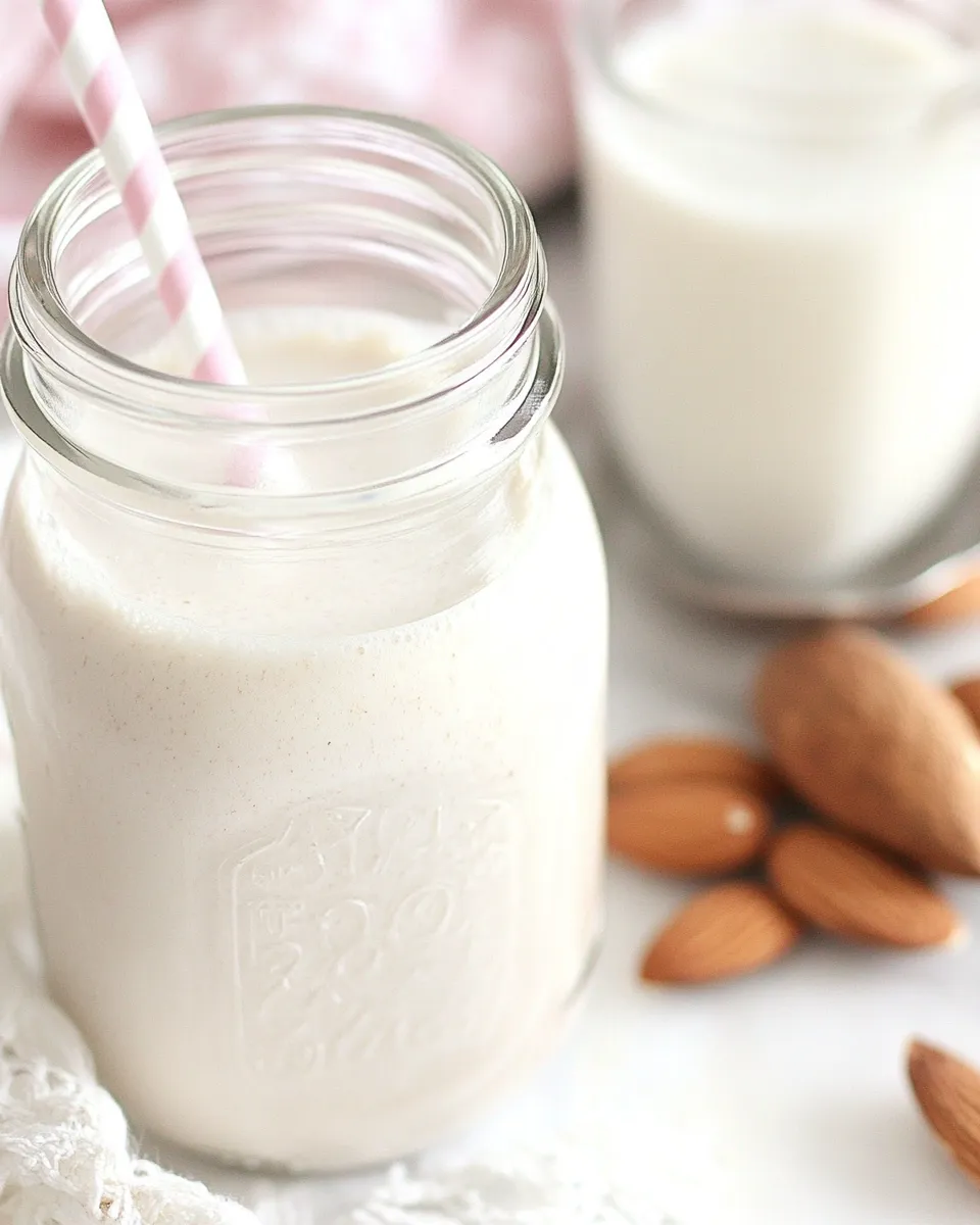 Delicious Homemade Almond Milk image
