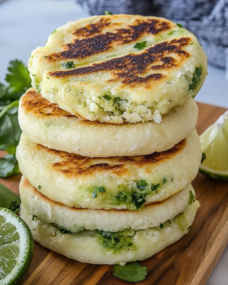 Tasty Homemade Arepas shot