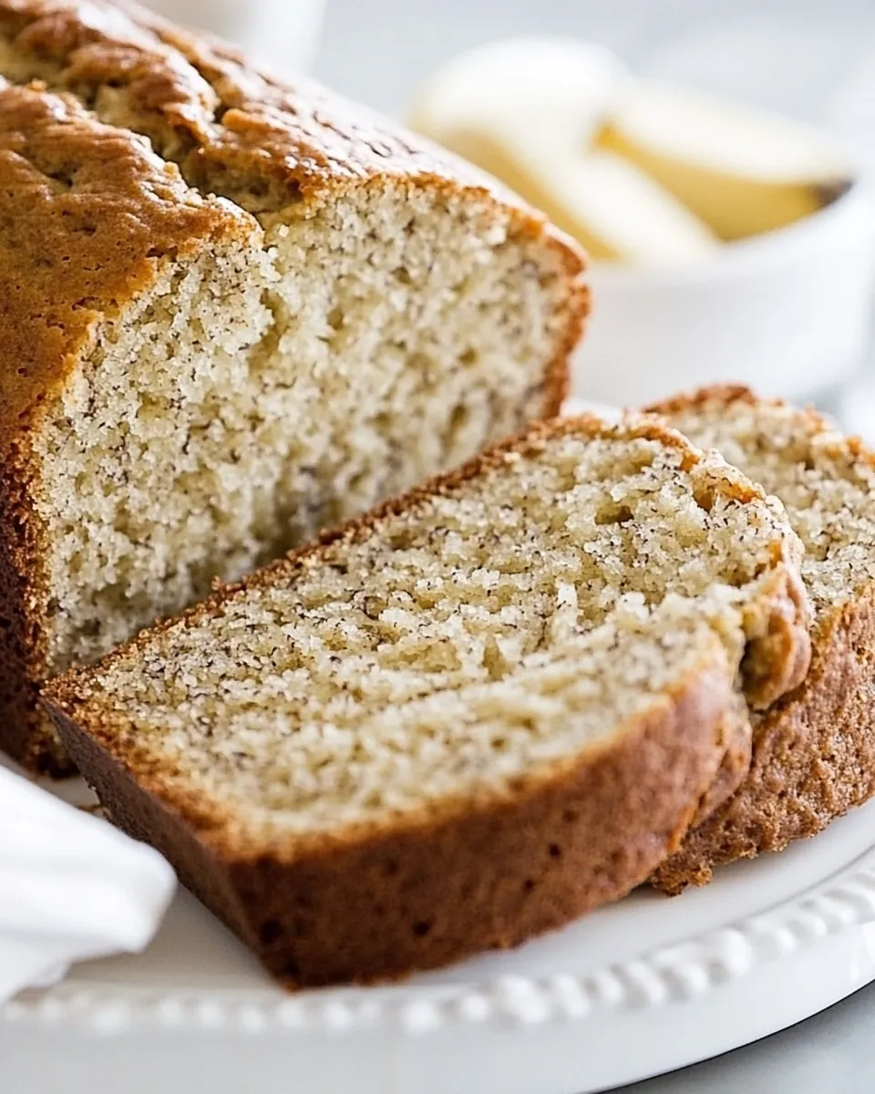 Simple Homemade Banana Bread Recipe plate image