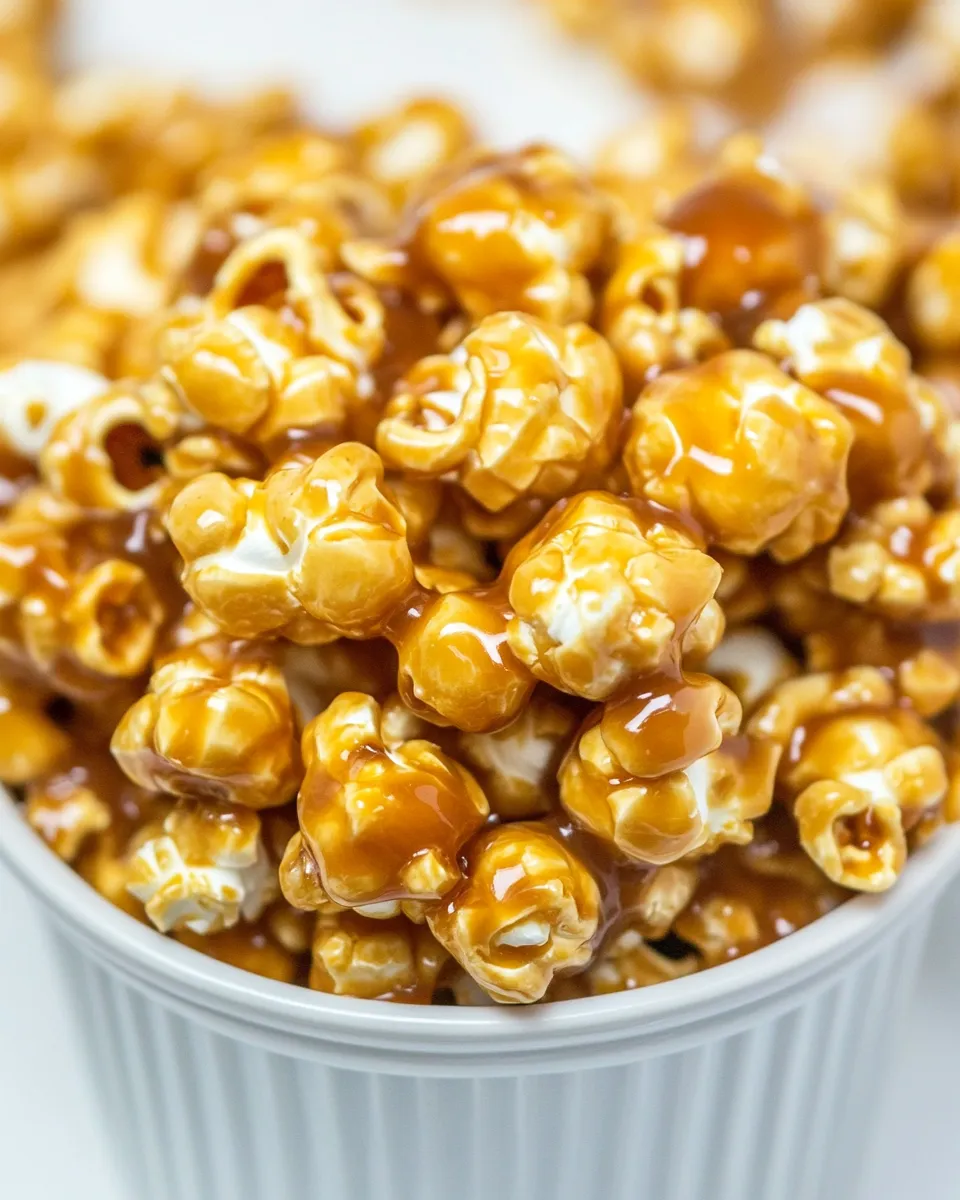 Classic Homemade Caramel Popcorn recipe image