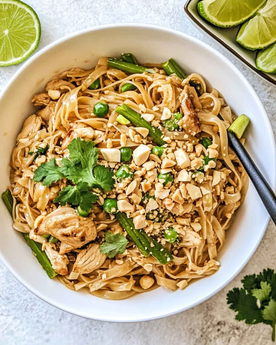 Delicious Homemade Chicken Pad Thai photo