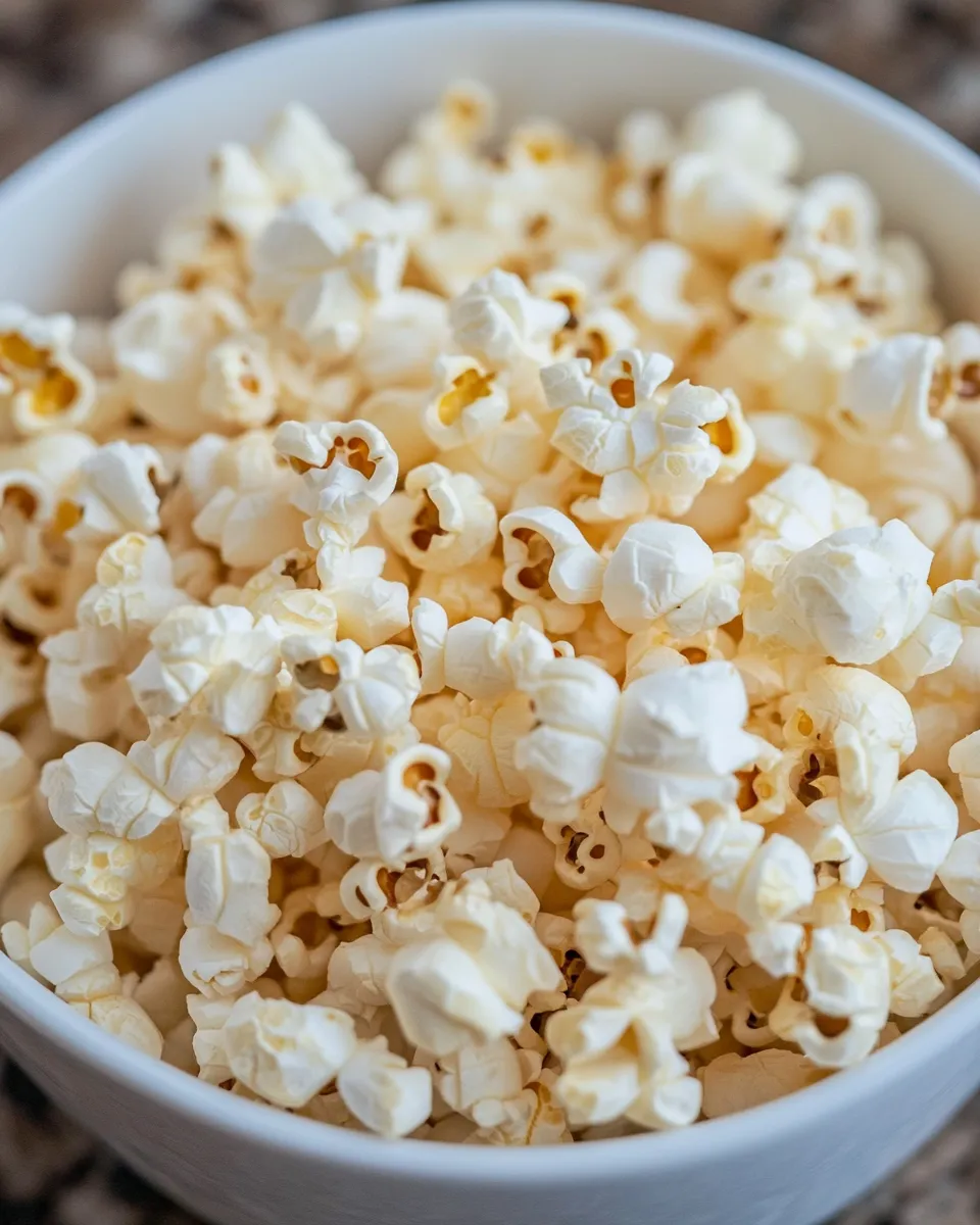 Quick Homemade Microwave Popcorn food shot