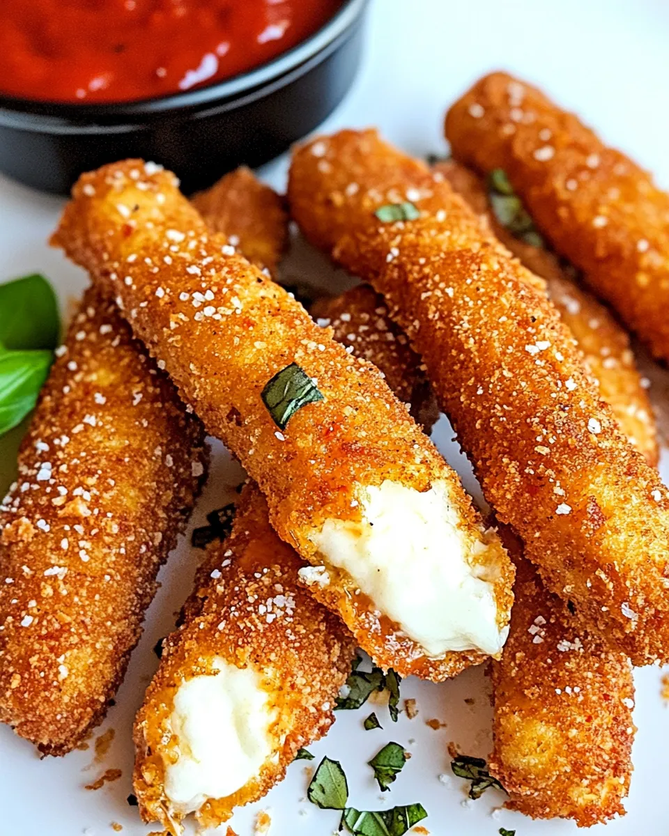 Tasty Homemade Mozzarella Cheese Sticks shot