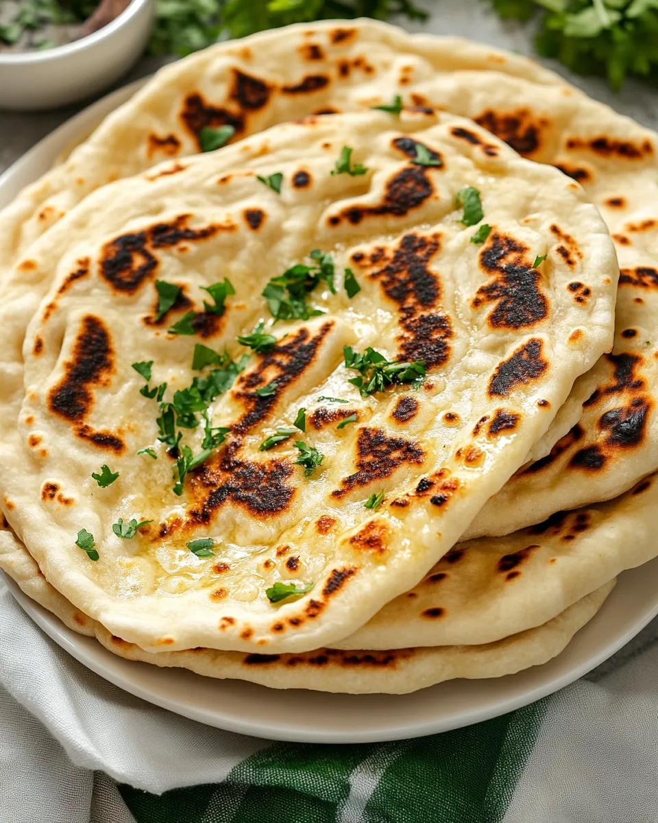 Quick Homemade Naan Bread shot