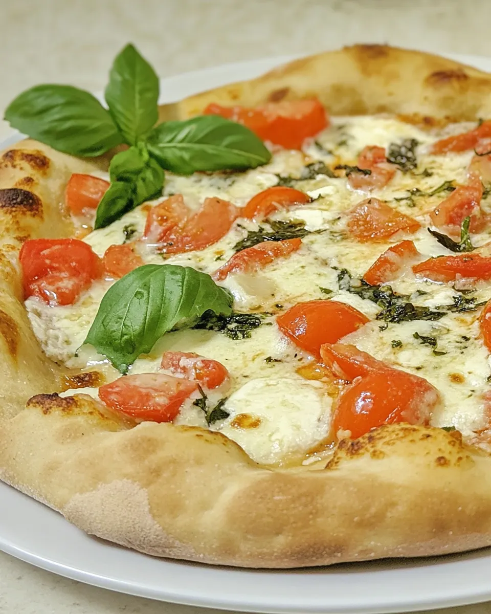 Quick Homemade Pizza Margherita shot