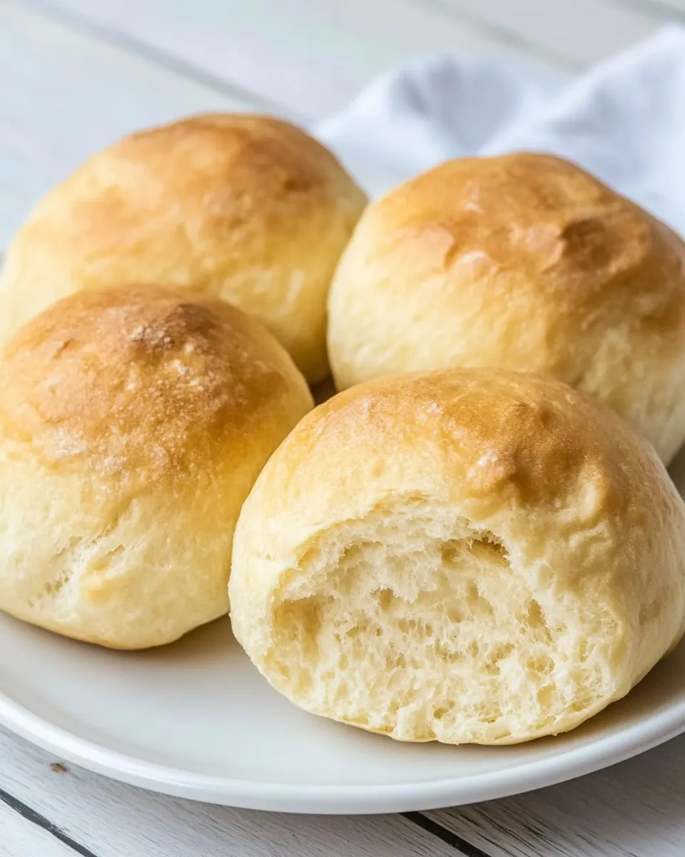 Quick Homemade Super Soft Dinner Rolls shot