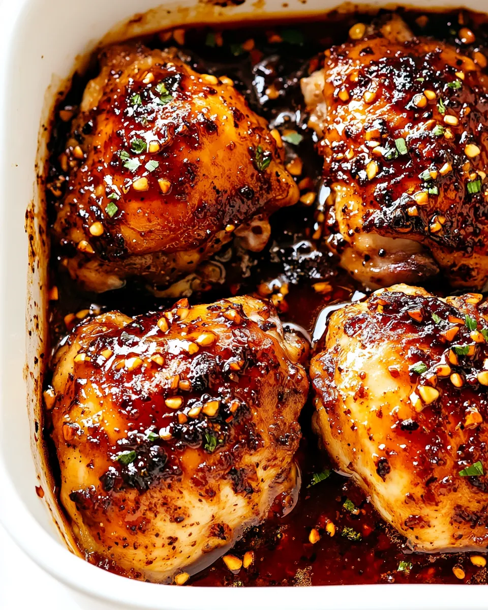 Delicious Honey Garlic Chicken Thighs image