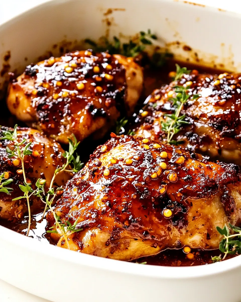 Savory Honey Garlic Chicken Thighs shot