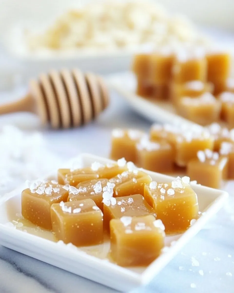 Delicious Honey Salted Caramels shot