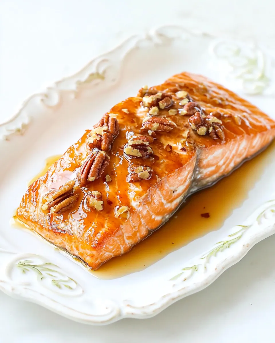 Quick Honey and Pecan-Glazed Salmon recipe photo