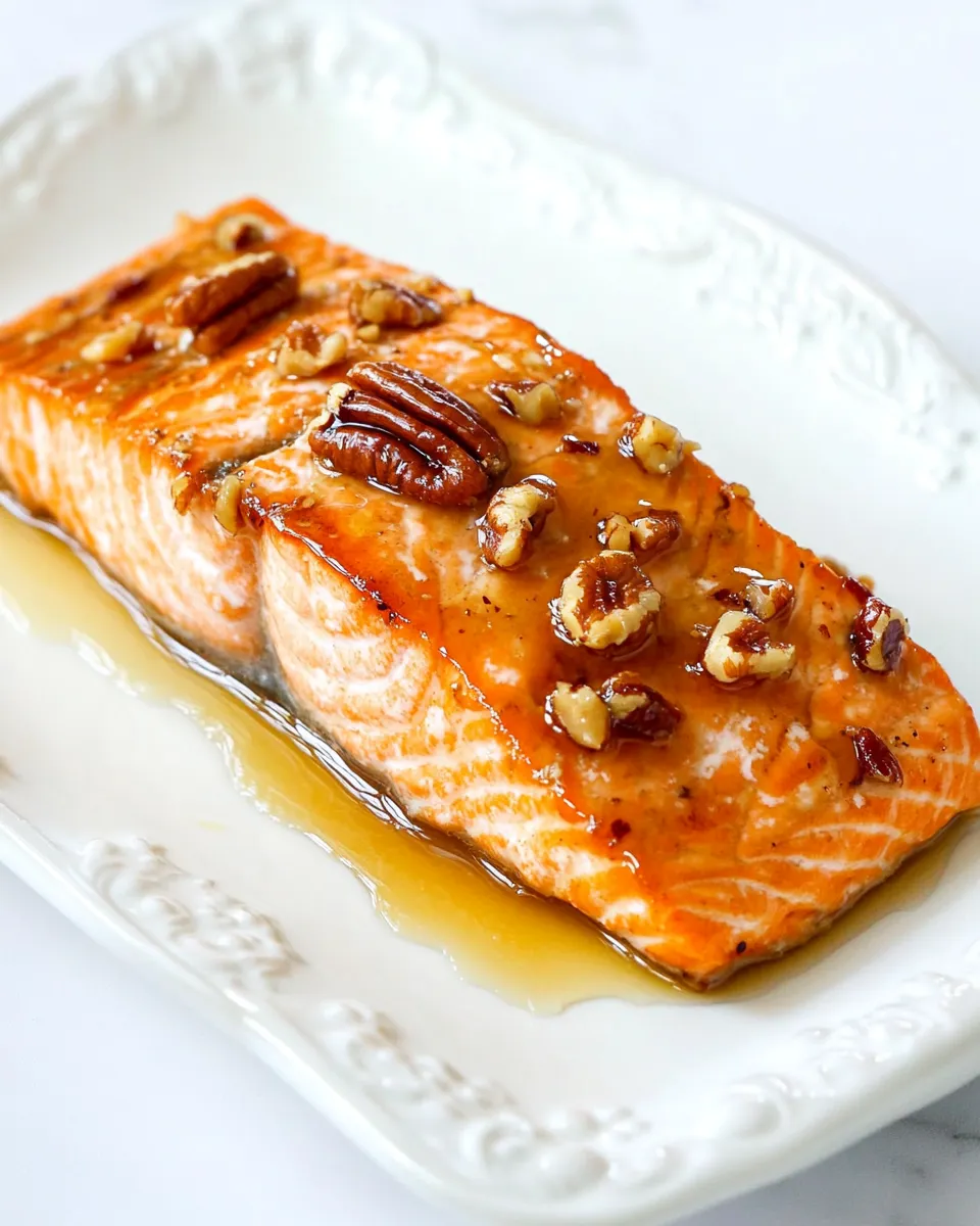 Healthy Honey and Pecan-Glazed Salmon shot