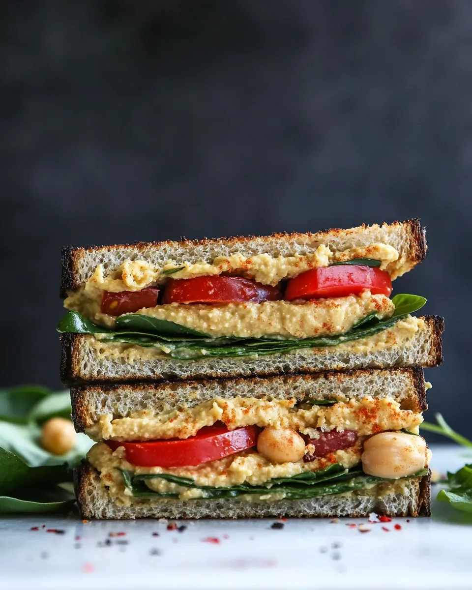 Easy Hummus Mashed Chickpea Sandwiches recipe photo