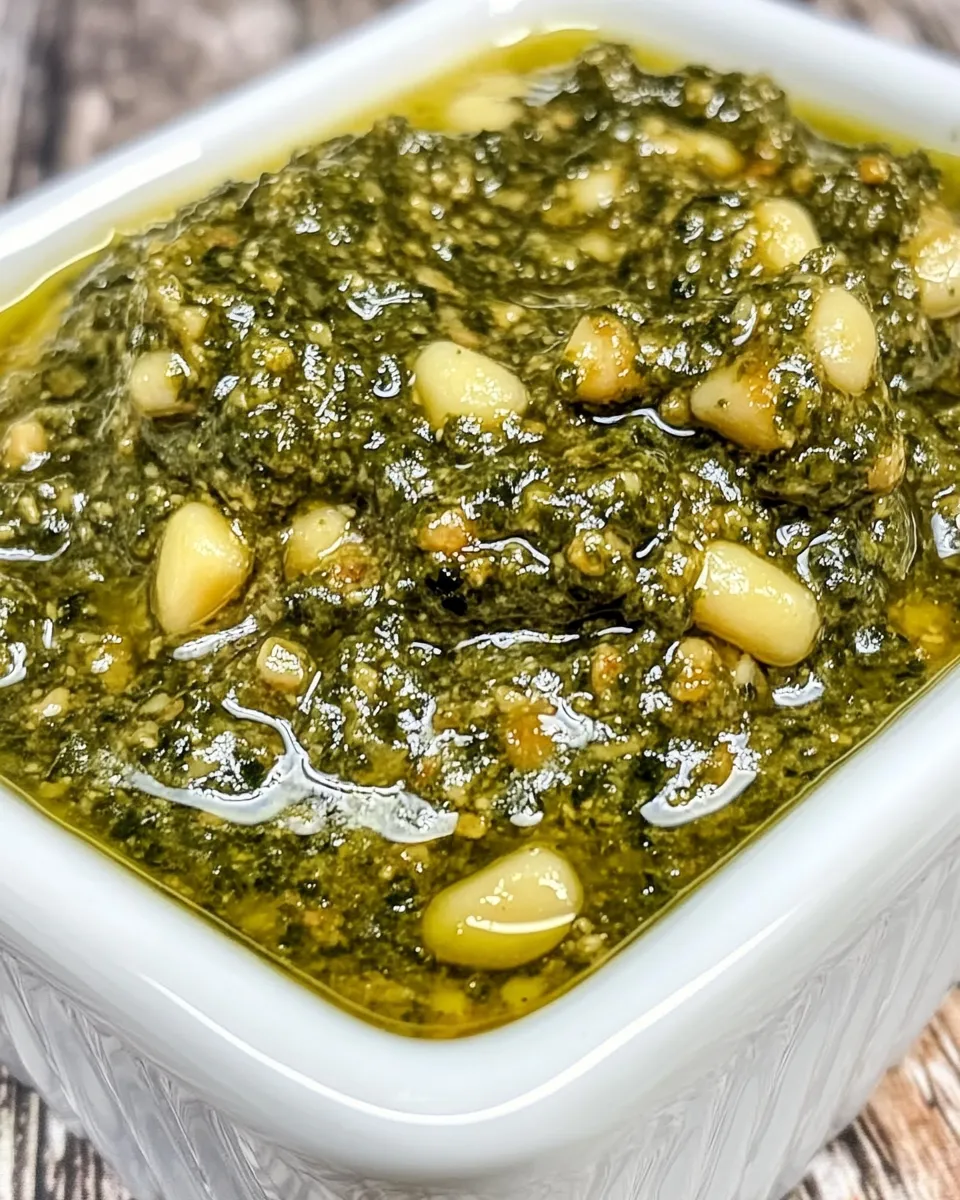 Classic Ina Gartens Pine Nut and Walnut Pesto Sauce image