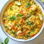 Homemade Indian Shrimp Biryani photo