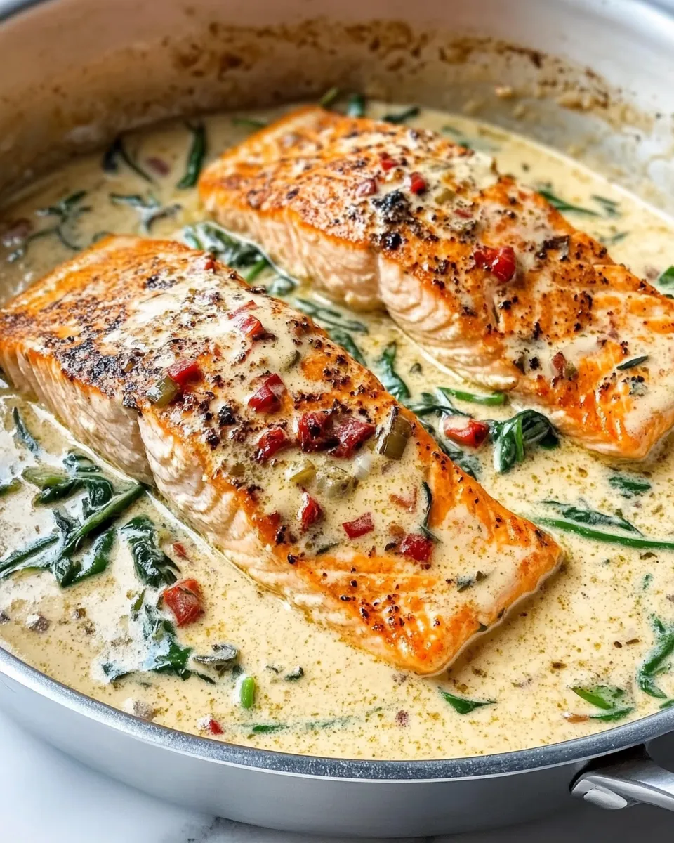 Delicious Insanely Good Creamy Tuscan Garlic Salmon image