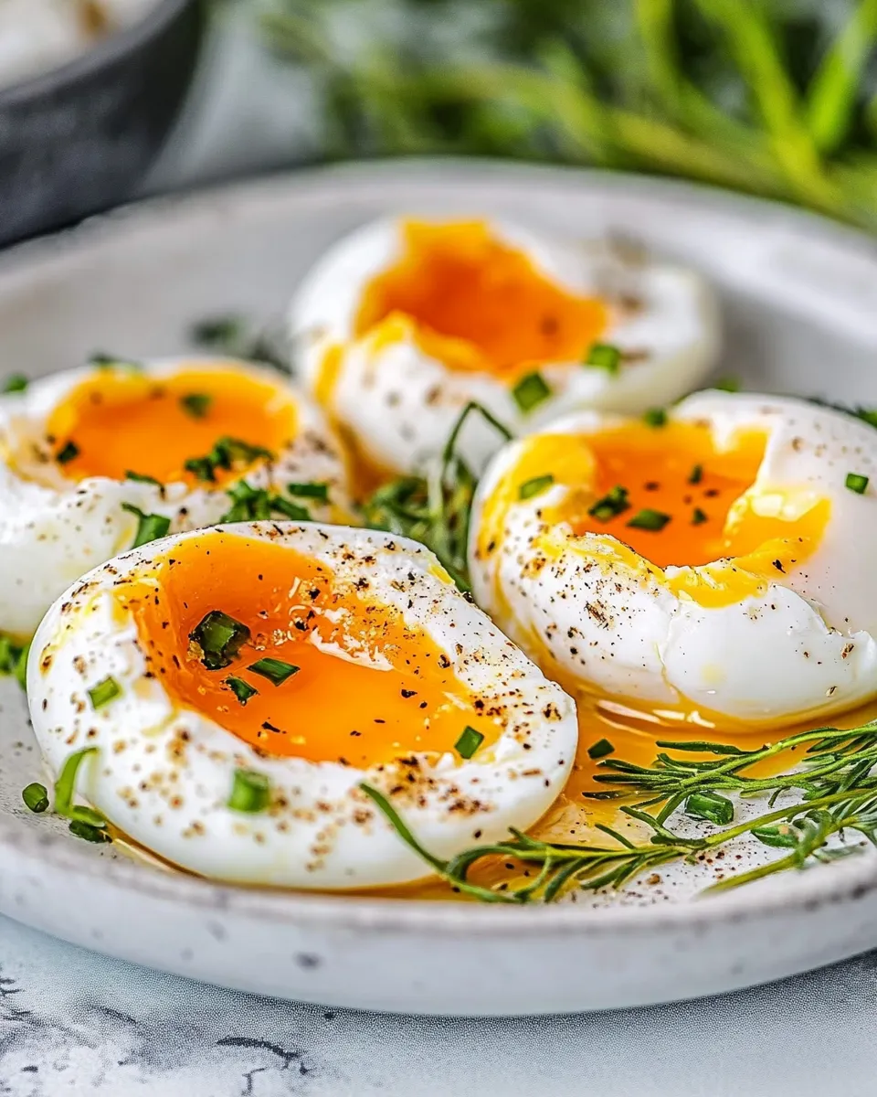 Healthy Instant-Pot Poached Eggs dish photo