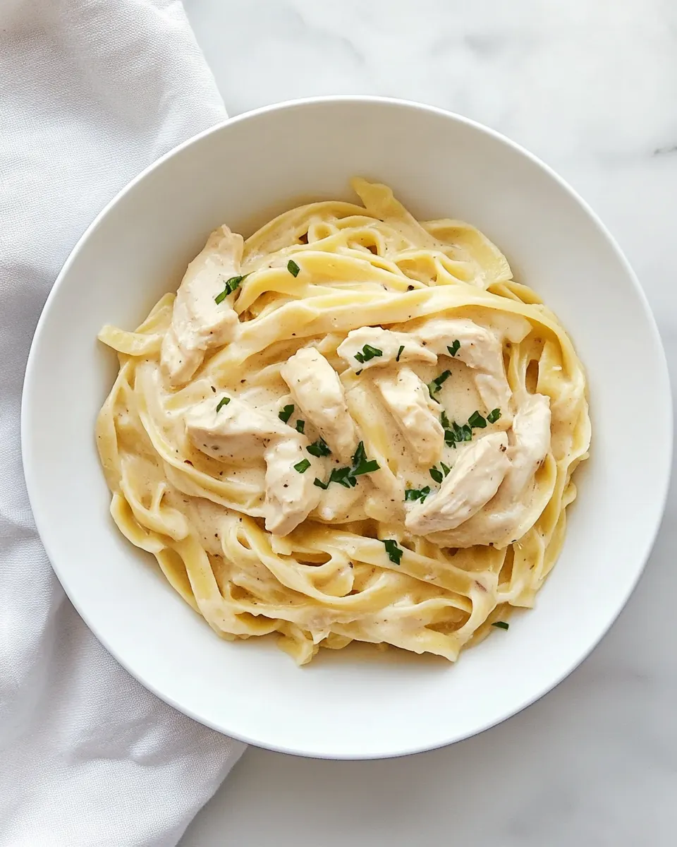 Quick Instant Pot Chicken Alfredo Recipe shot