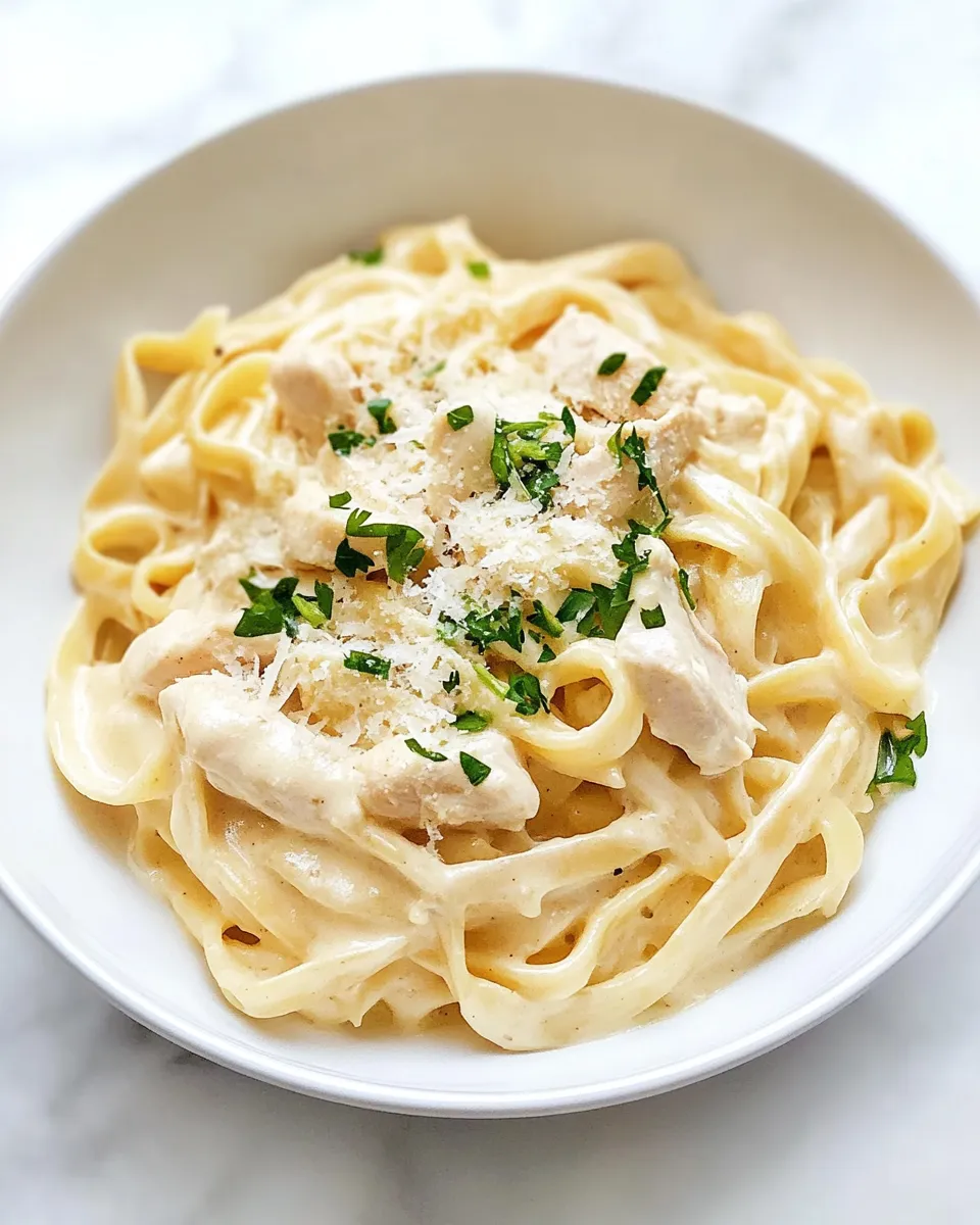 Savory Instant Pot Chicken Alfredo Recipe dish photo