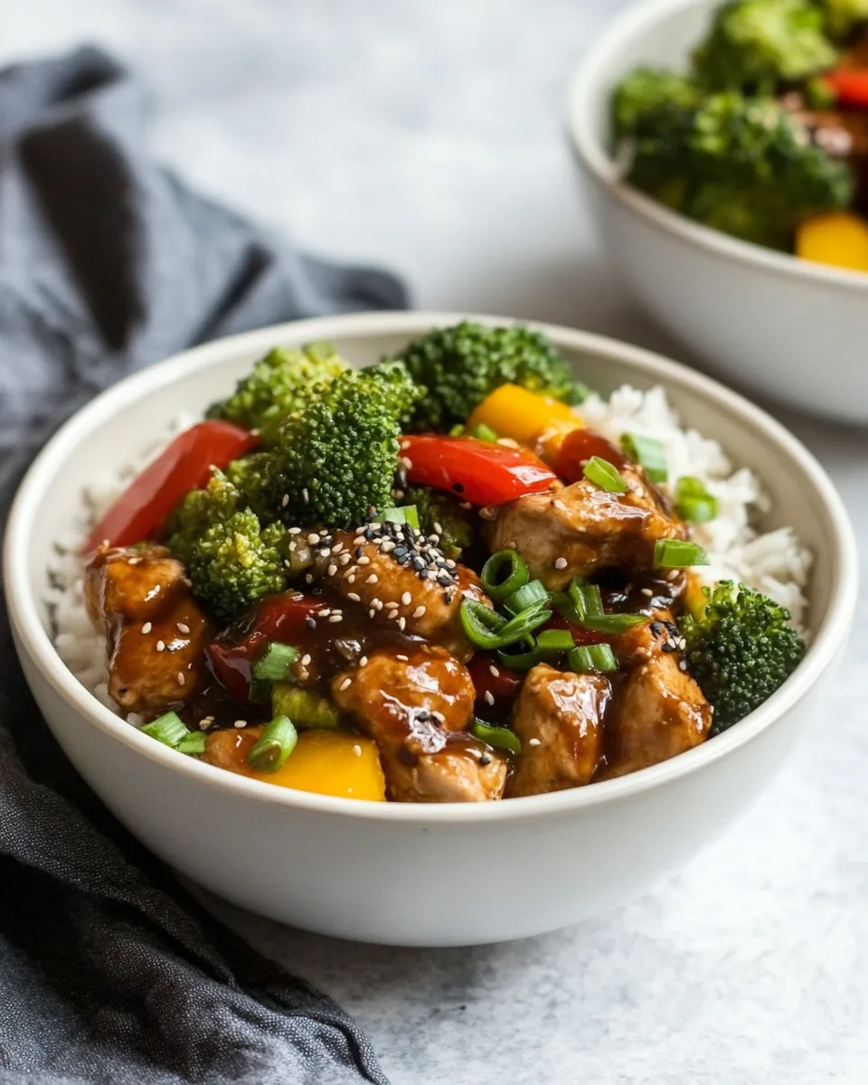Savory Instant Pot Chicken Teriyaki Bowls recipe photo