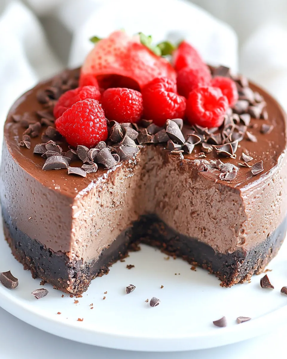 Homemade Instant Pot Chocolate Cheesecake recipe photo