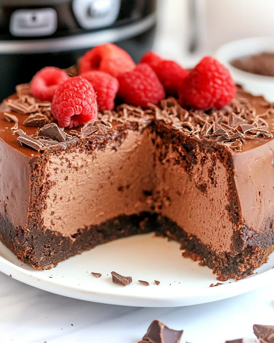 Quick Instant Pot Chocolate Cheesecake shot