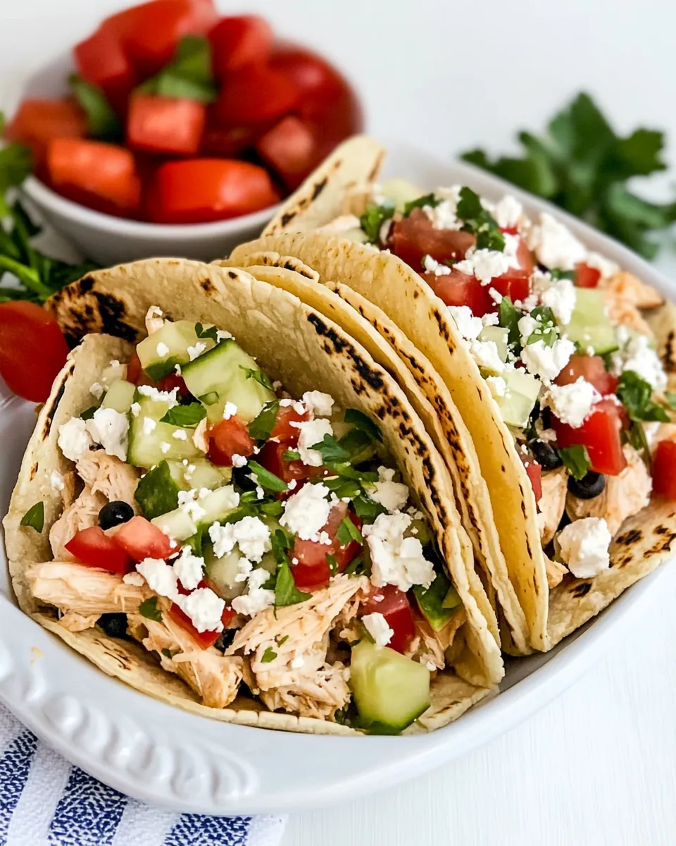 Easy Instant Pot Greek Chicken Tacos photo