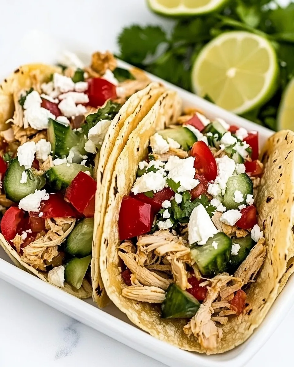 Delicious Instant Pot Greek Chicken Tacos image