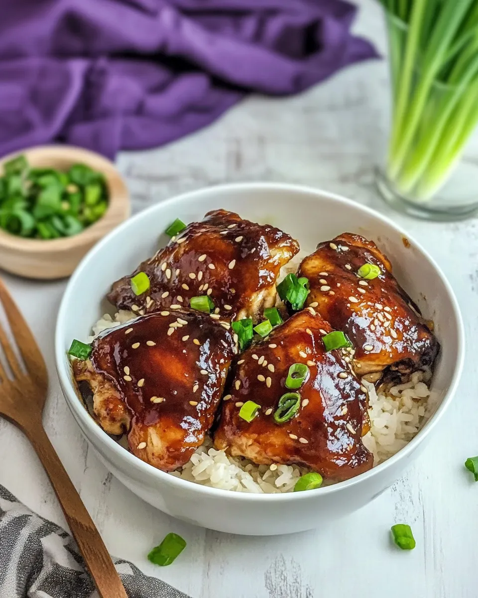 Quick Instant Pot Honey Garlic Chicken Thighs recipe photo