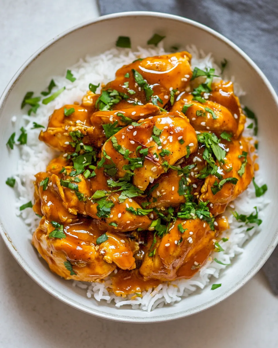 Savory Instant Pot Honey Sriracha Chicken recipe photo
