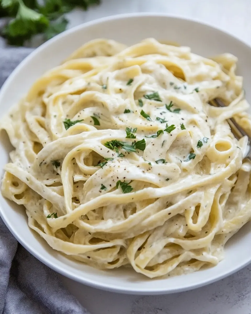 Easy Instant Pot Skinny Fettuccine Alfredo photo