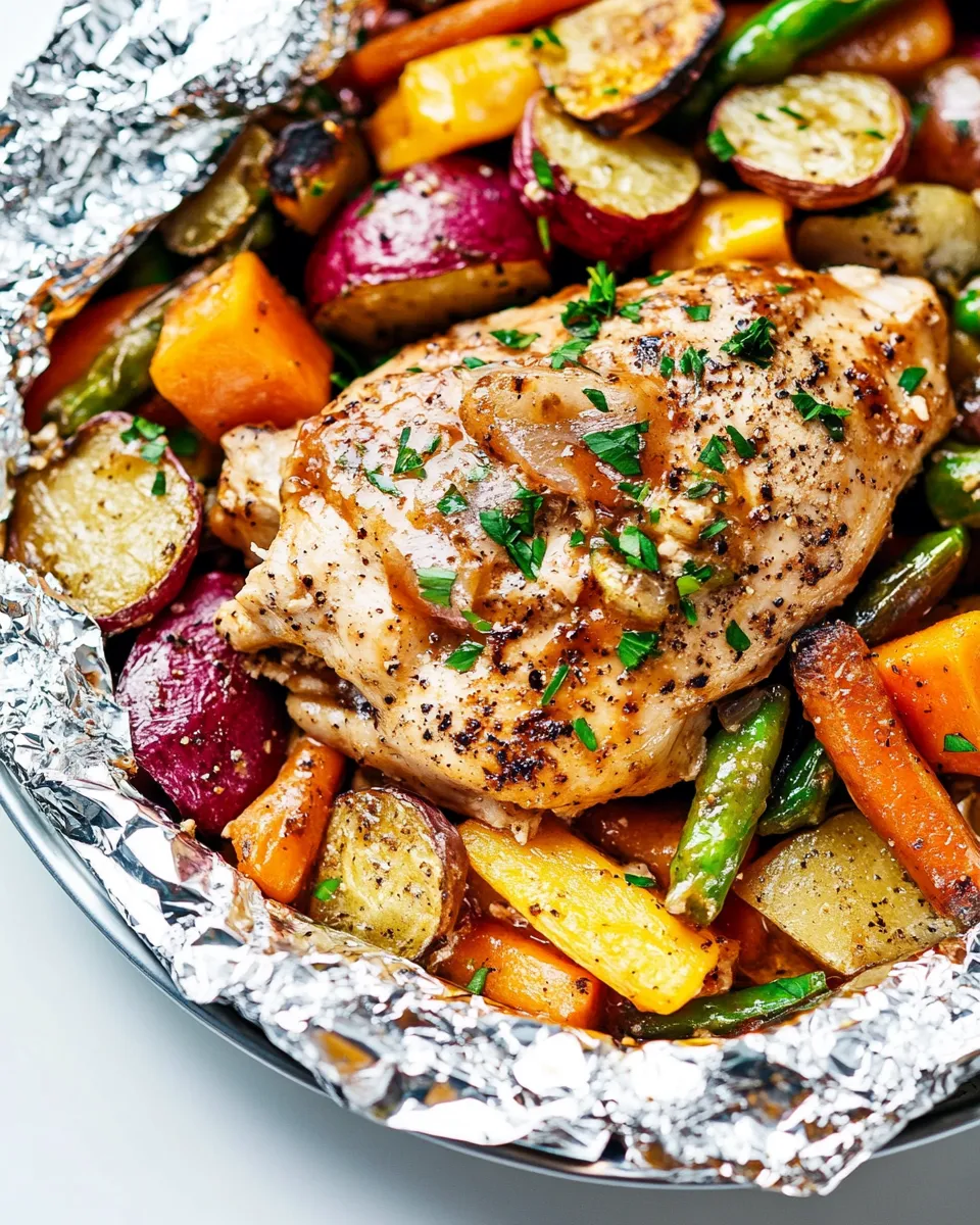 Homemade Italian Chicken and Veggies (Foil Pack Meal) photo