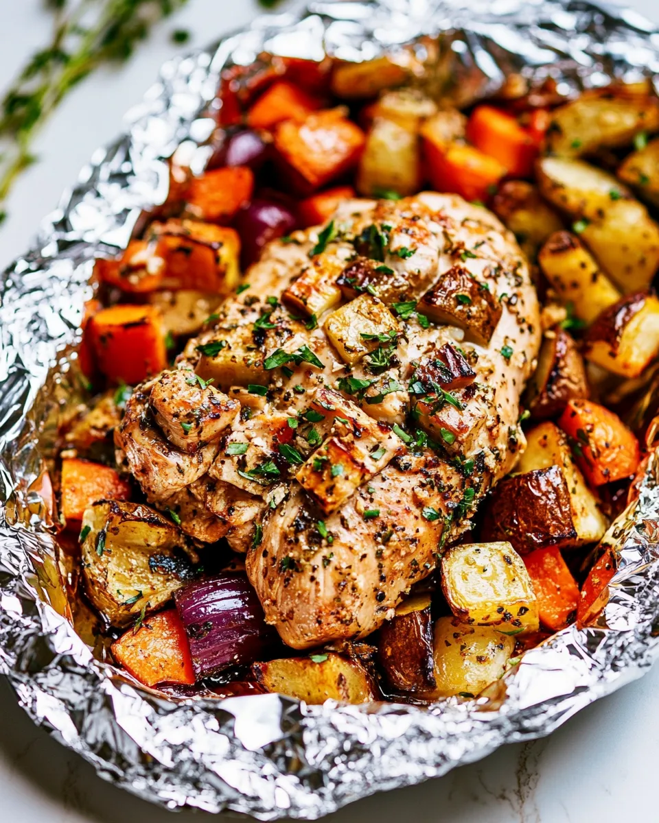 Classic Italian Chicken and Veggies (Foil Pack Meal) image