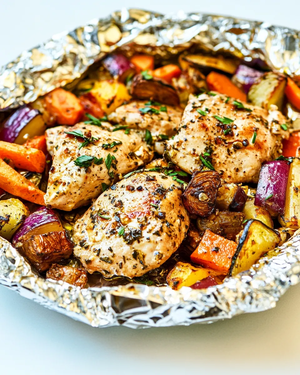 Easy Italian Chicken and Veggies (Foil Pack Meal) recipe photo