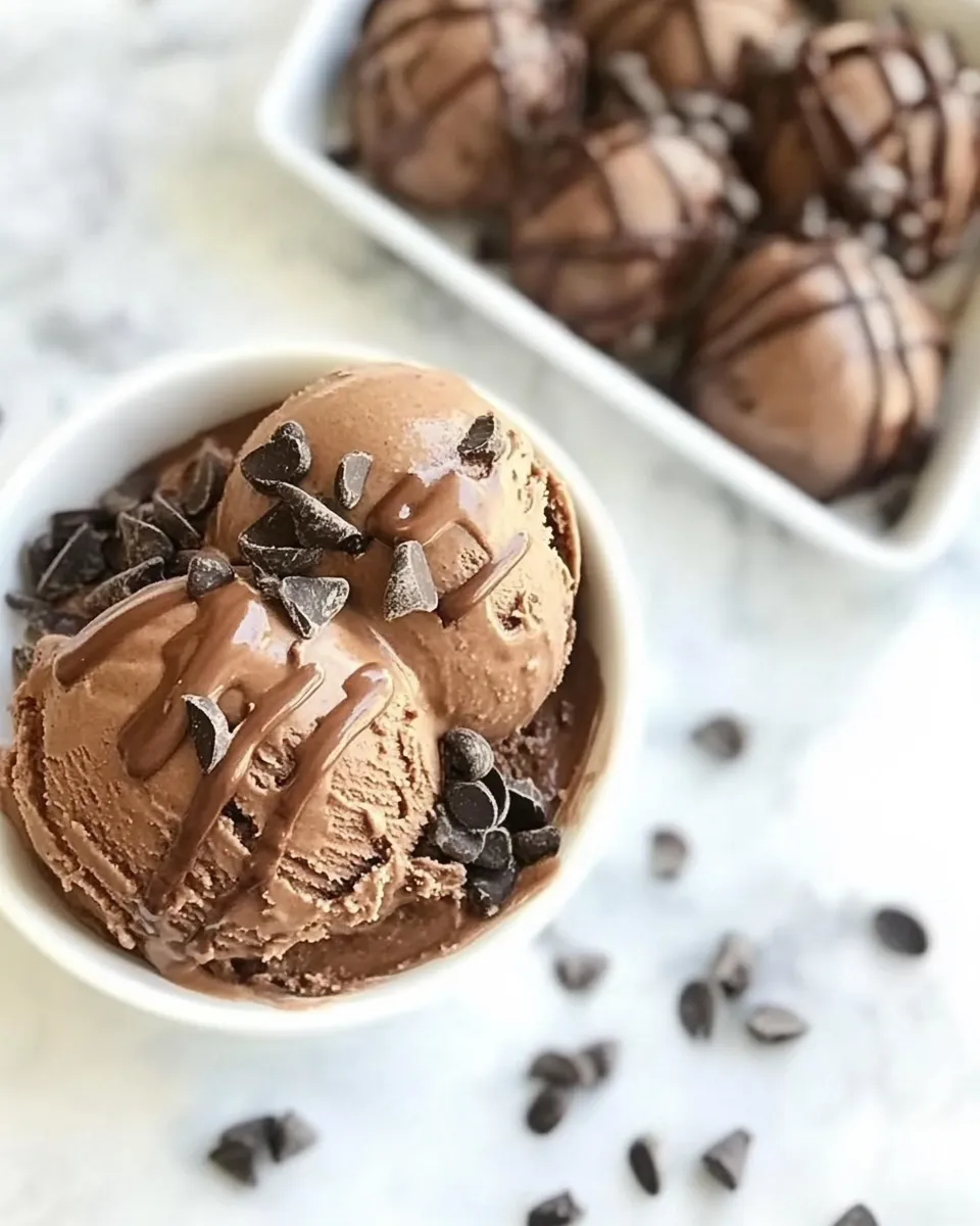 Homemade Italian Chocolate Gelato photo