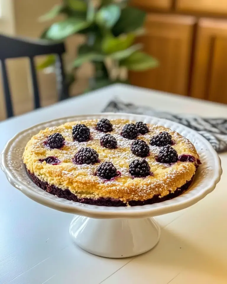 Homemade Italian Lemon Olive Oil Cake With Blackberries photo