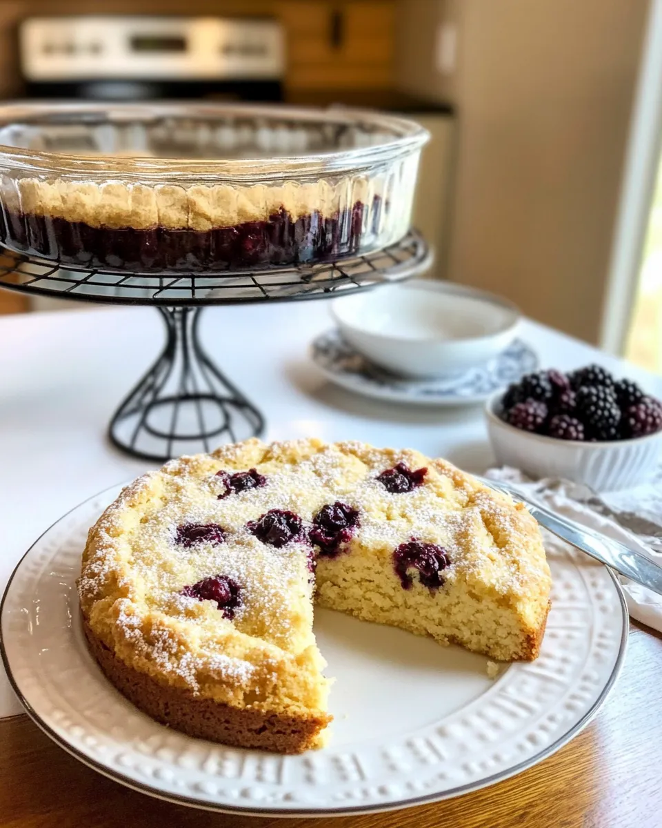 Classic Italian Lemon Olive Oil Cake With Blackberries recipe photo