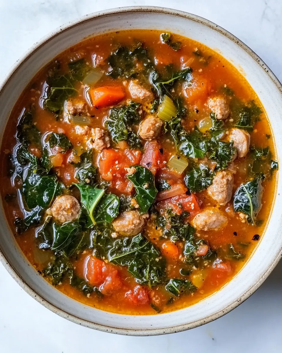 Classic Italian Sausage Kale Soup image