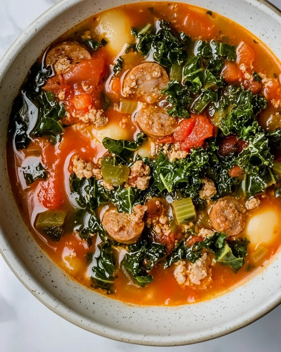 Easy Italian Sausage Kale Soup recipe photo