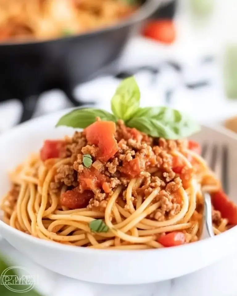 Easy Italian Style Ground Turkey Spaghetti photo