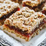 Homemade Jam Bars with Oat Crumble Topping photo
