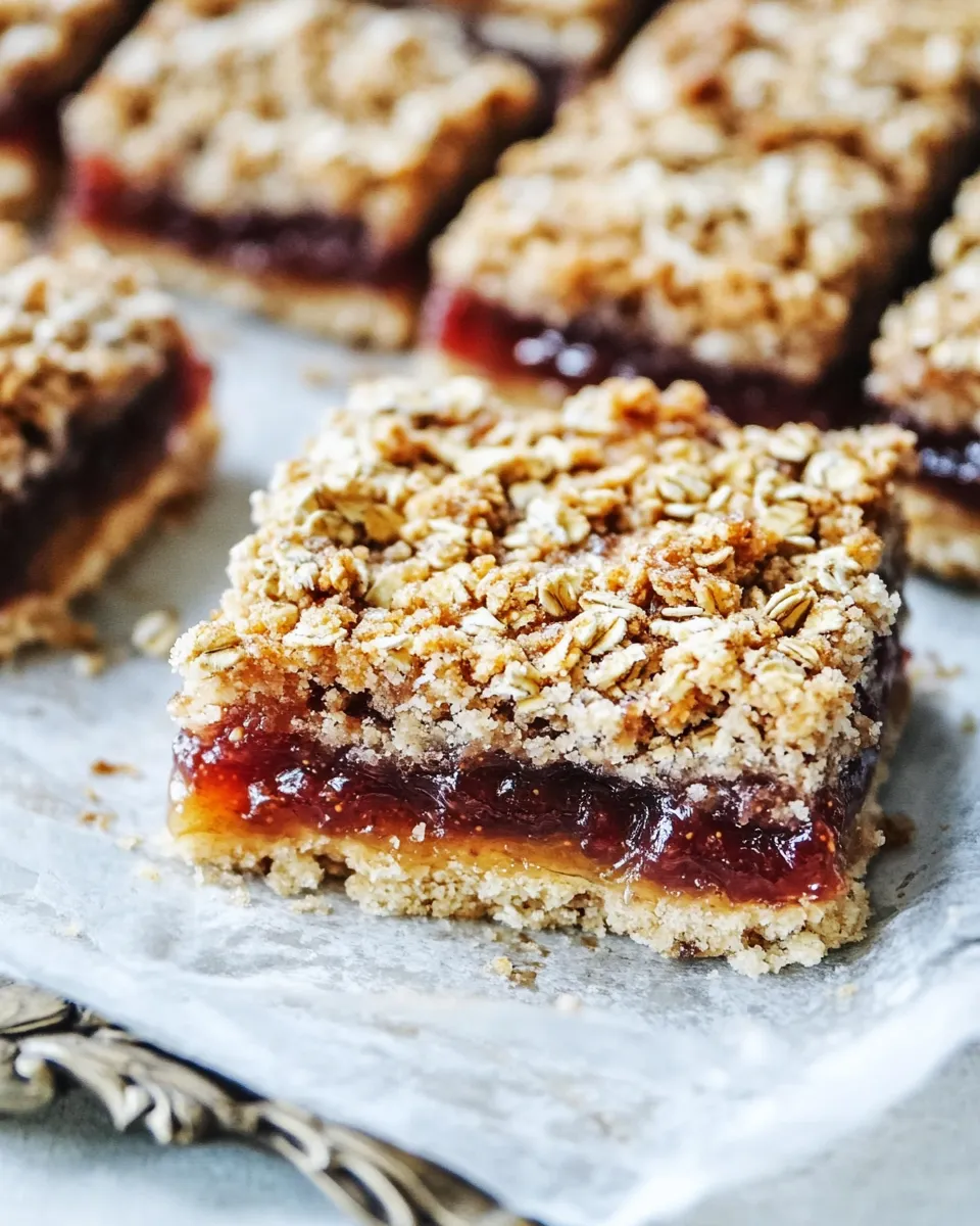 Classic Jam Bars with Oat Crumble Topping image