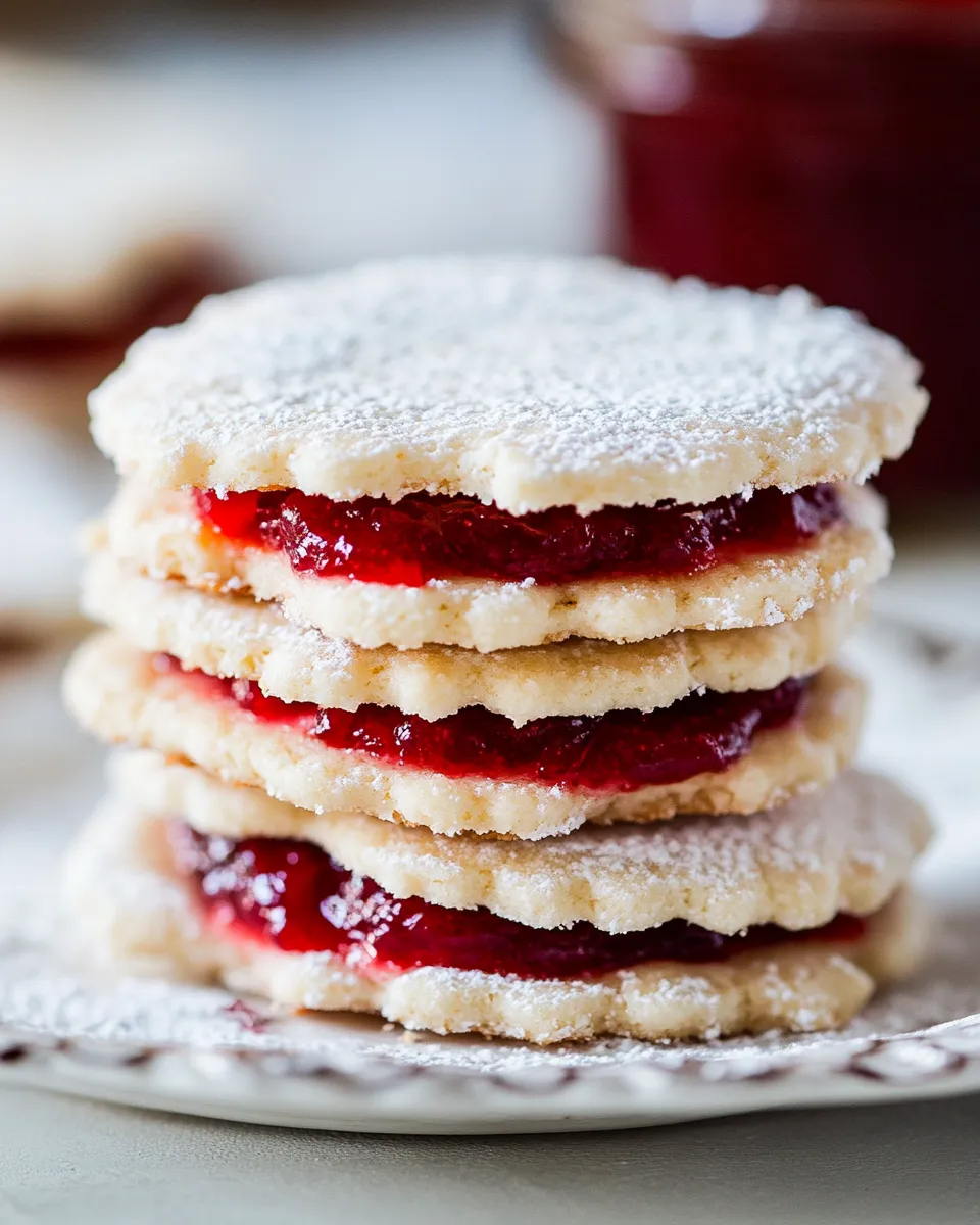 Homemade Jam Filled Sandwich Cookies (Zirochki) photo
